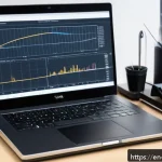 Home 21 물리학 실험 보고서 작성법 - A clean, modern physics laboratory desk setup featuring a well-organized data table displayed on a s...
